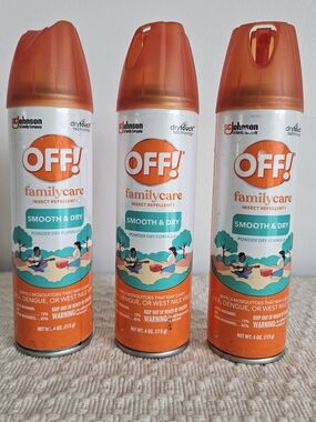 OFF! FamilyCare Smooth & Dry Insect Repellent Spray Set Of 3 Bottles